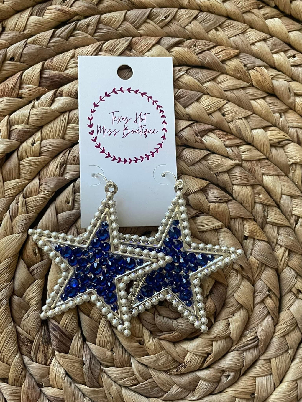 Dallas Blue Star Earrings