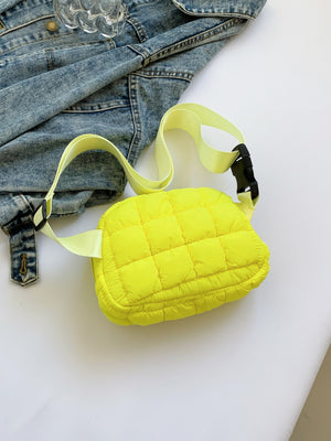 Bubble Texture Adjustable Strap Crossbody Bag