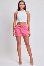 Sunny Days Drawstring Raw Hem Shorts