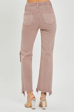 Jenny Distressed Ankle Bootcut Jeans