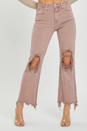 Jenny Distressed Ankle Bootcut Jeans