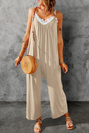 Brandi Spaghetti Strap Wide Leg Jumpsuit