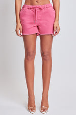 Sunny Days Drawstring Raw Hem Shorts