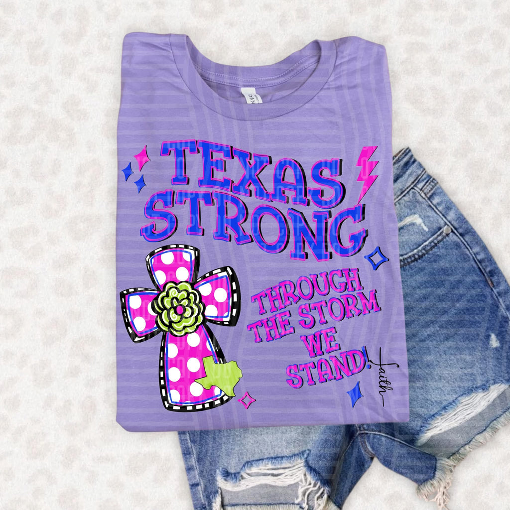 Texas Strong- Pink Cross