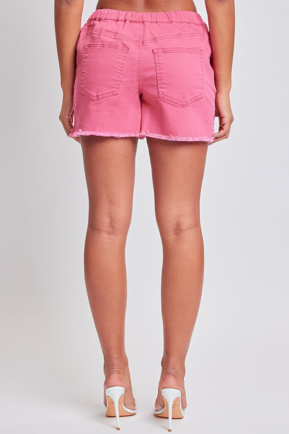 Sunny Days Drawstring Raw Hem Shorts