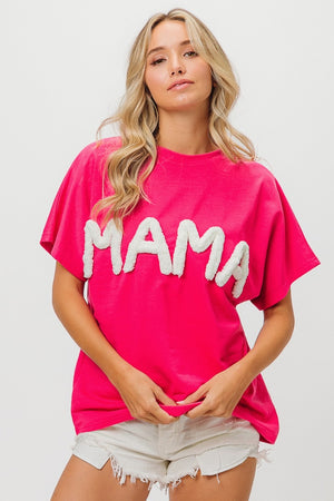 Mama Round Neck Short Sleeve T-Shirt