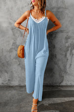 Brandi Spaghetti Strap Wide Leg Jumpsuit