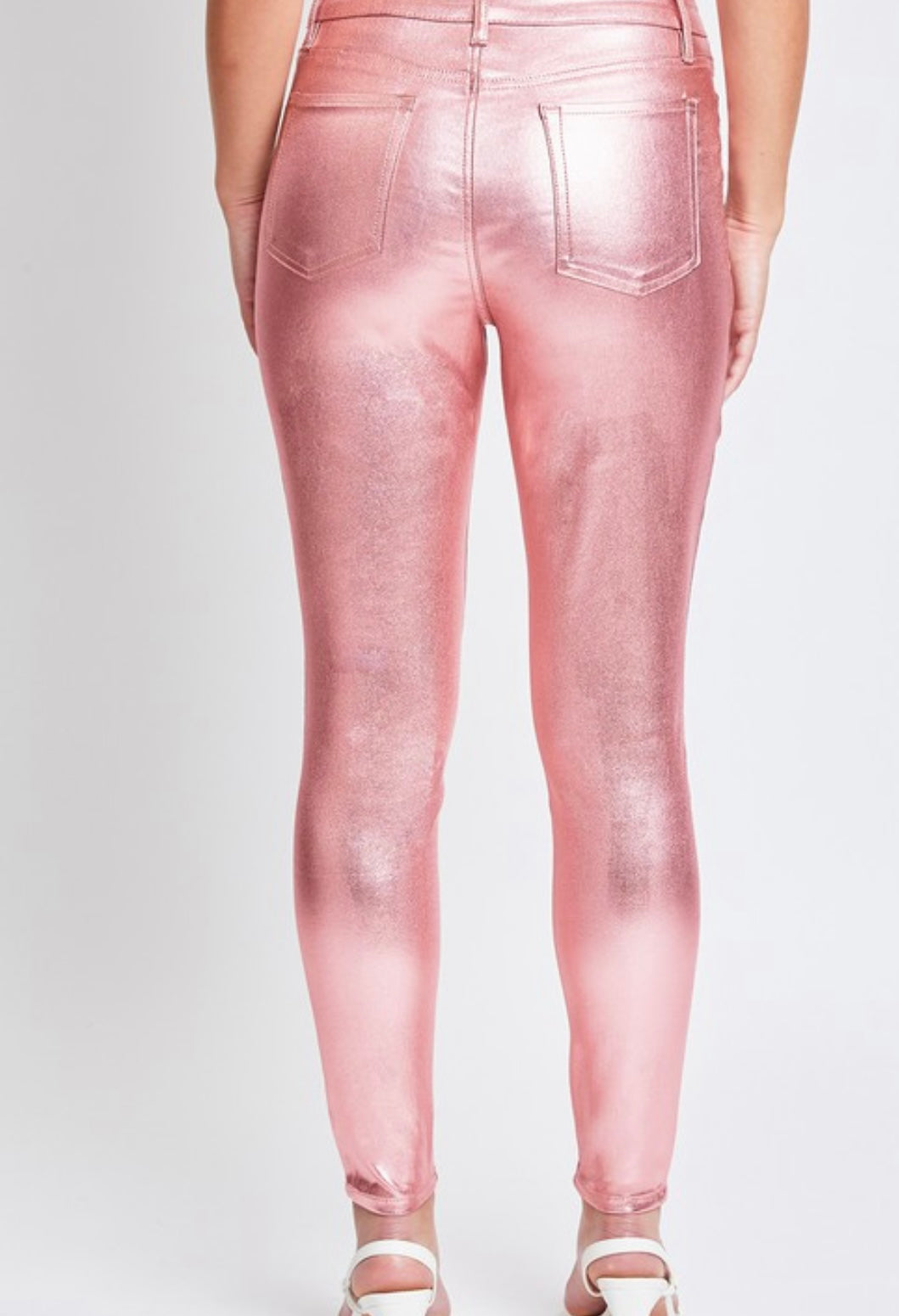 Glitter Me Pretty Rose Metallic Pants