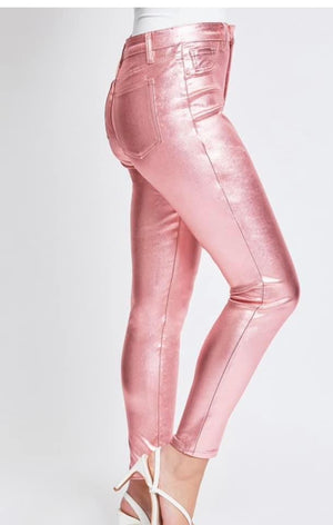 Glitter Me Pretty Rose Metallic Pants