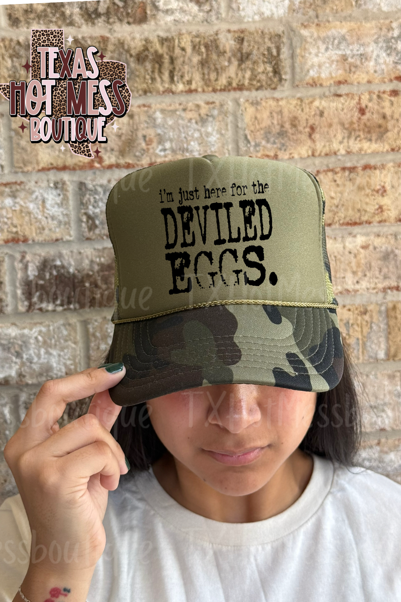 I’m just here for the …. camo trucker hat