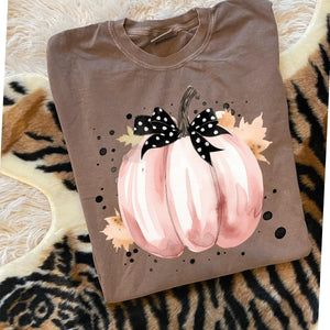 Pink Pumpkin Tee Comfort Color