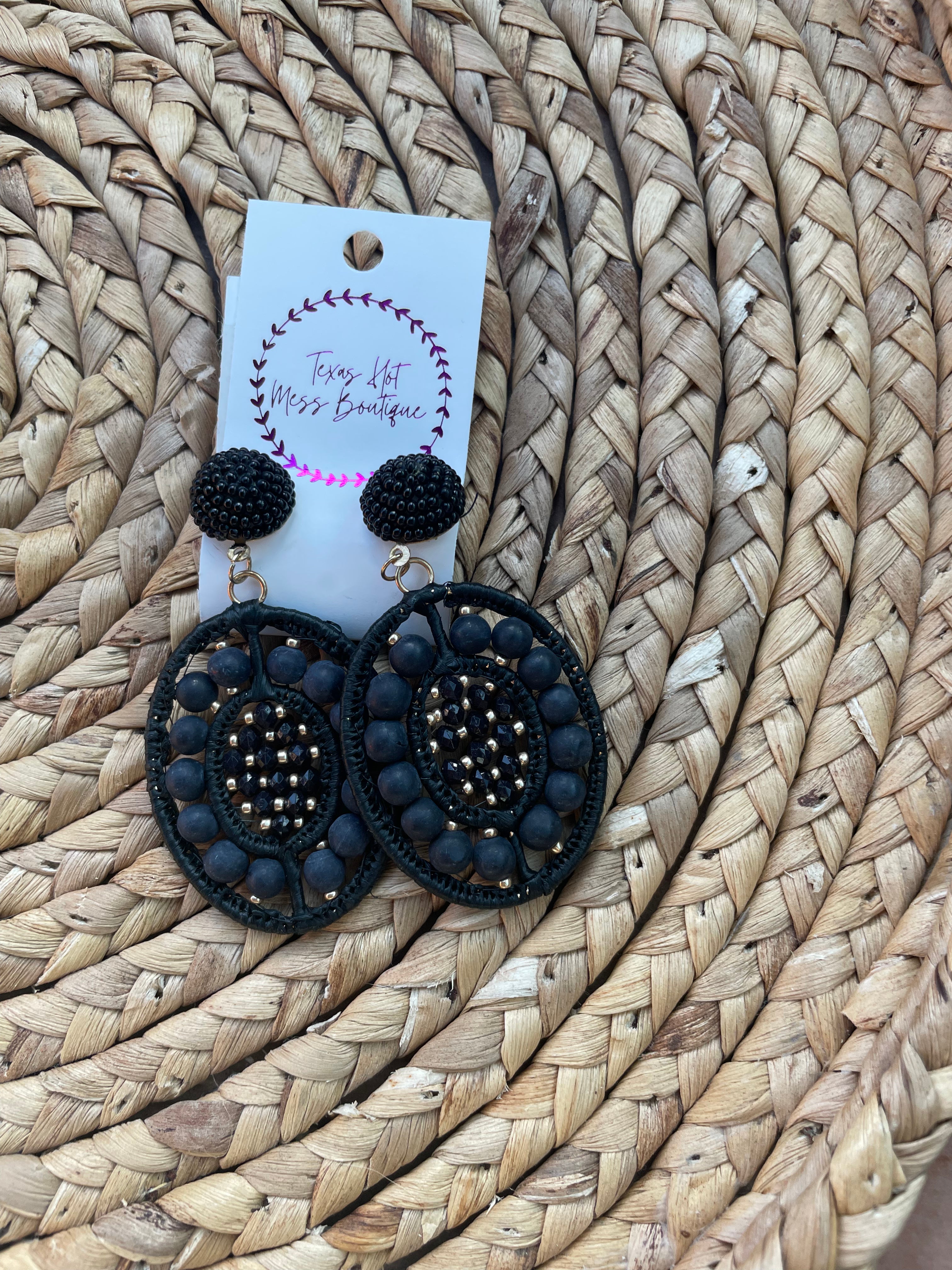 Elise black Earrings