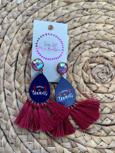 Texans Fringe  Earrings