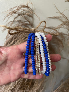 Blue Bracelet stack