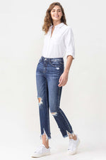 Jackie Full Size High Rise Crop Straight Leg Jeans`