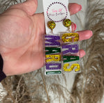 Mardi Gras Acrylic Earrings