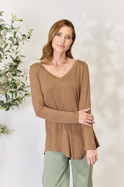 Long Sleeve V-Neck Top