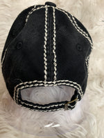 USA Skull Black Distressed Hat