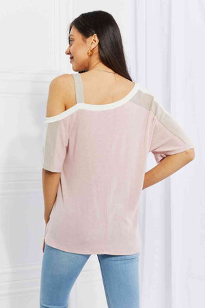 Full Size Something Simple Cold Shoulder Tee