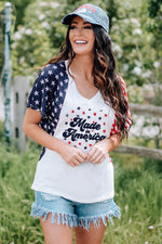 Stars and Stripes V-Neck Tee Shirt