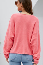 Kristen V-Neck Center Seam Sweater