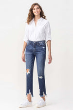 Jackie Full Size High Rise Crop Straight Leg Jeans`