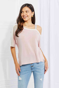 Full Size Something Simple Cold Shoulder Tee