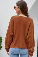 Kristen V-Neck Center Seam Sweater