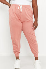 Love Street Drawstring Waist Joggers in Ash Rose