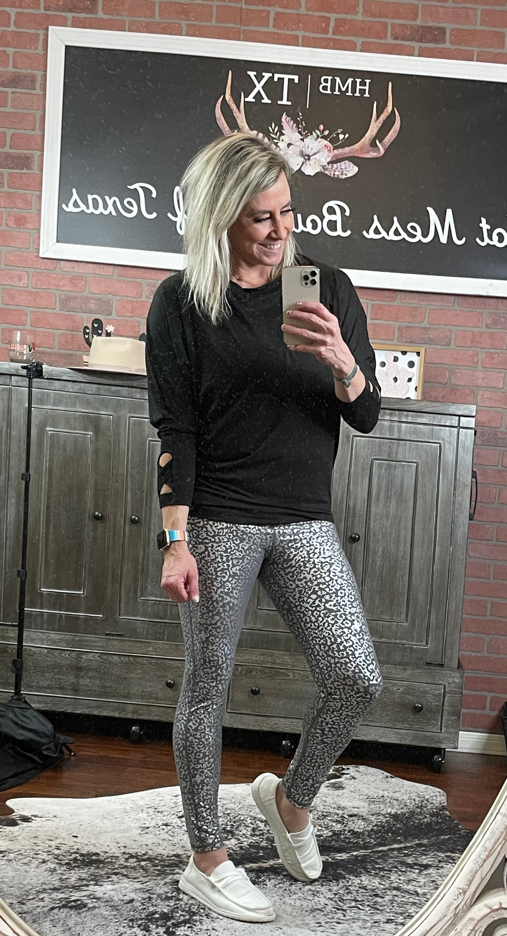 Living on the Wild Side Silver Cheetah Leggings