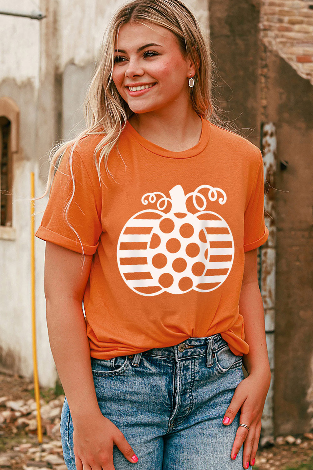 Pumpkin  Round Neck T-Shirt