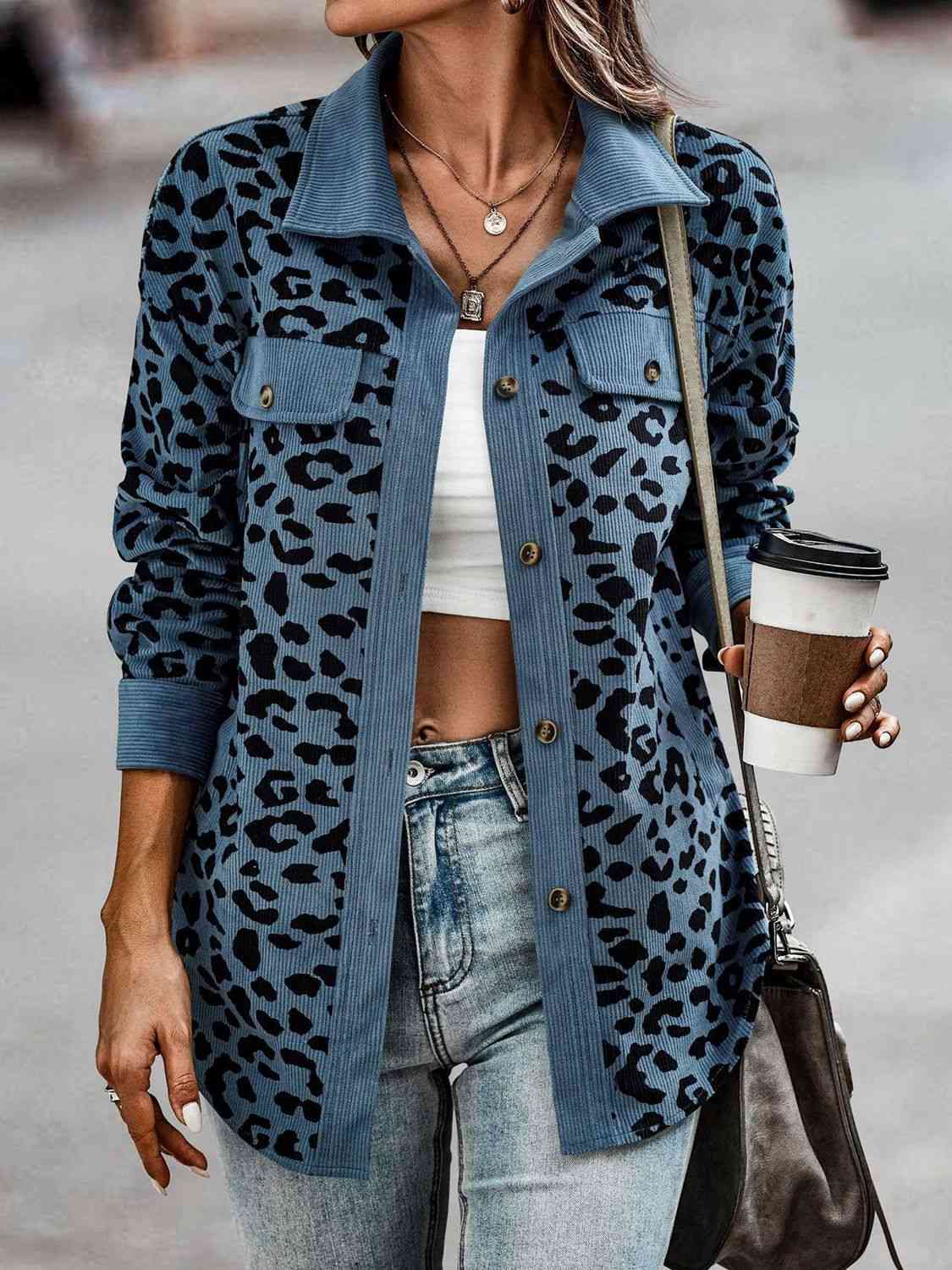 Lauren Leopard Buttoned Jacket