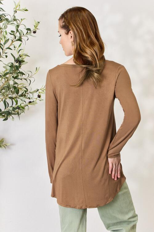 Long Sleeve V-Neck Top