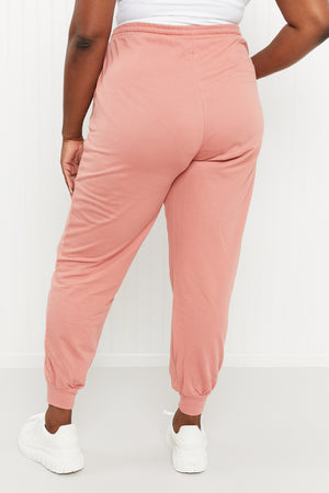 Love Street Drawstring Waist Joggers in Ash Rose