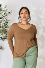 Long Sleeve V-Neck Top