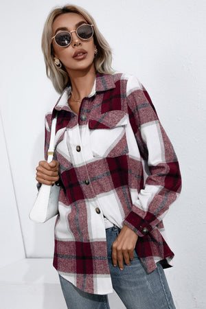 Plaid Button Up Flannel Shacket