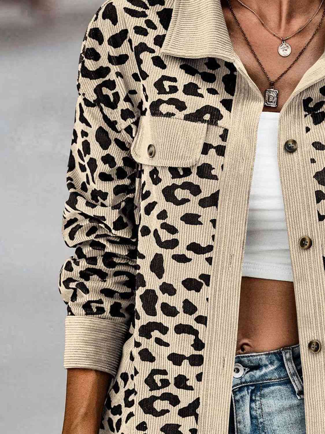 Lauren Leopard Buttoned Jacket