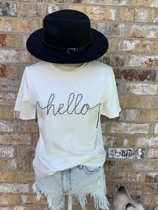 Hello Stitched Tee