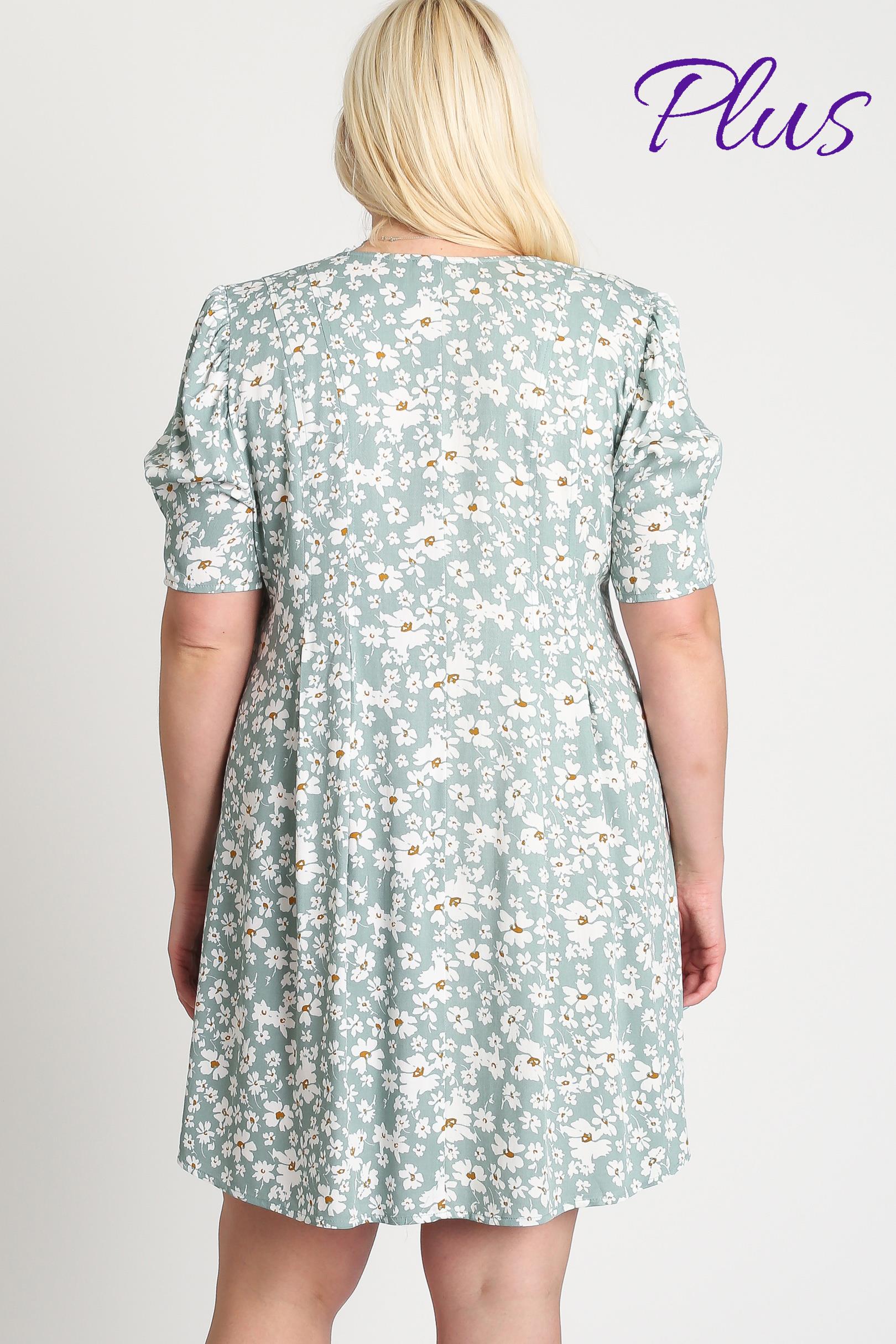 Complete My Heart Floral Dress - Plus