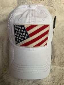 White US Flag Hat