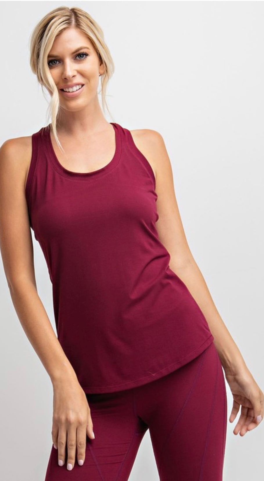 Let's Do This Burgundy Workout tank