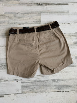 "Layla" Tan Shorts - Plus Size