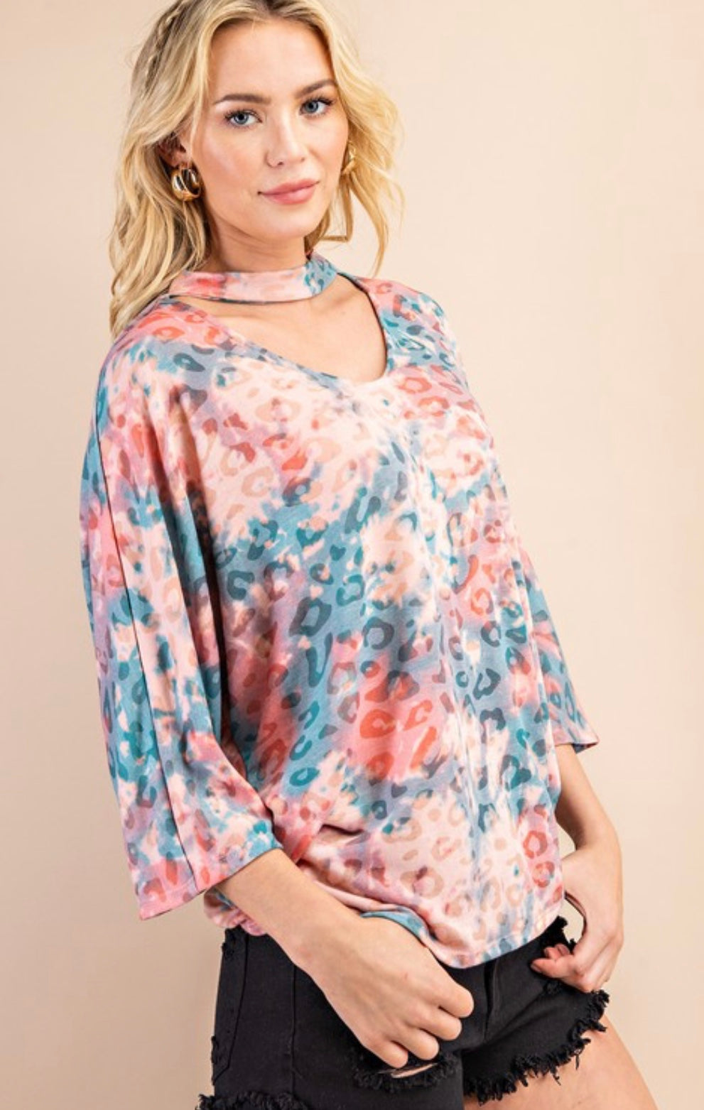 "Jess" Tie Dye Dolman Top