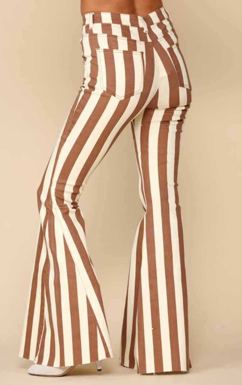 Rockwall Flare Bell Bottom Stripe Jeans