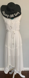 Exotic Escapes White Midi Dress