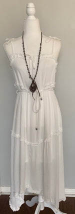 Exotic Escapes White Midi Dress