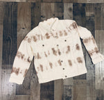 Take Me to New Heights White/Taupe Denim Jacket