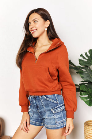 Pumpkin Days Half-Zip Long Sleeve Hoodie