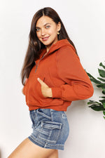 Pumpkin Days Half-Zip Long Sleeve Hoodie