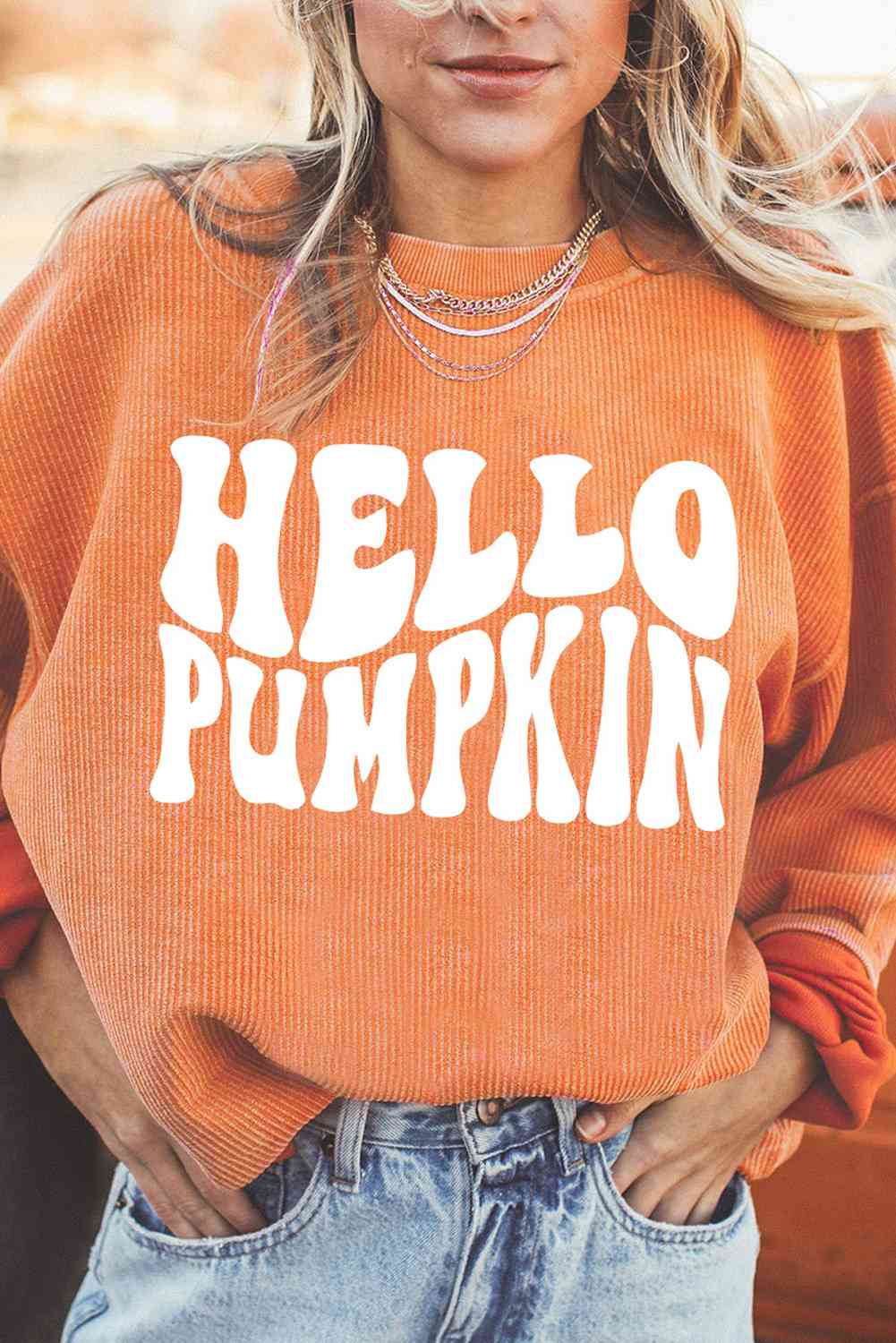 HELLO PUMPKIN Graphic Sweatshirt